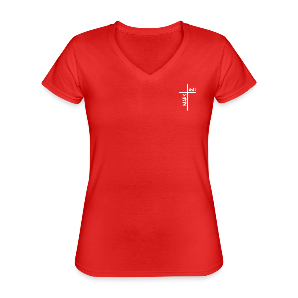 Wind and waves Women’s V-Neck T-Shirt - red
