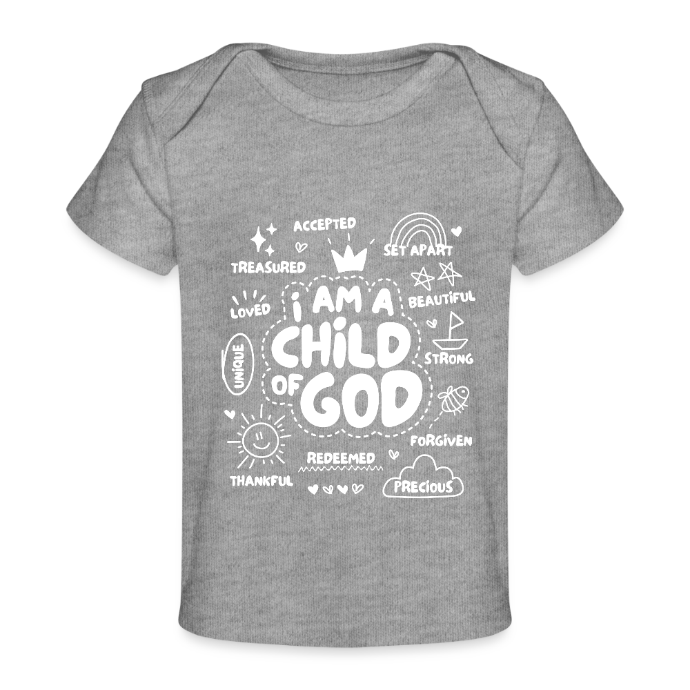 Child of God Organic Baby T-Shirt - heather grey