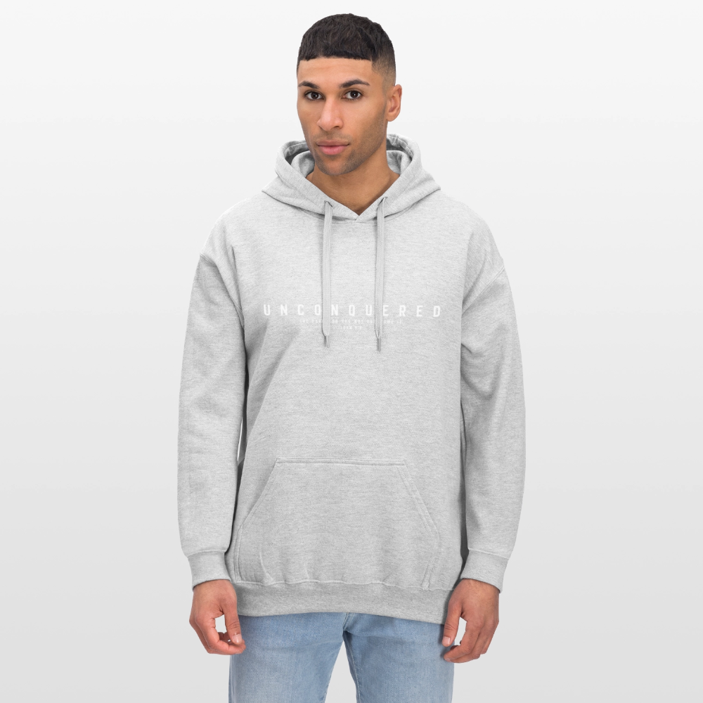 Unconquered Unisex Softstyle® Midweight Hoodie - light heather grey