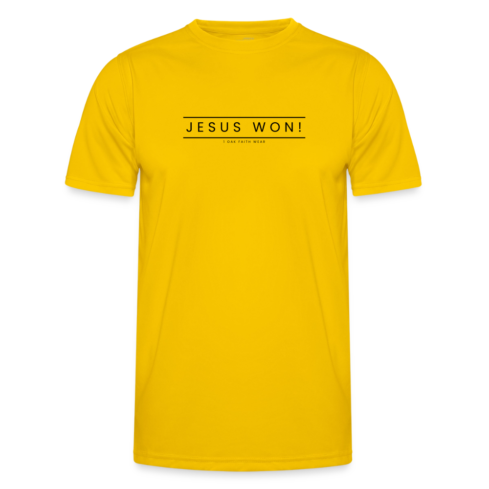 Jesus won! Men's Functional T-Shirt - egg yellow
