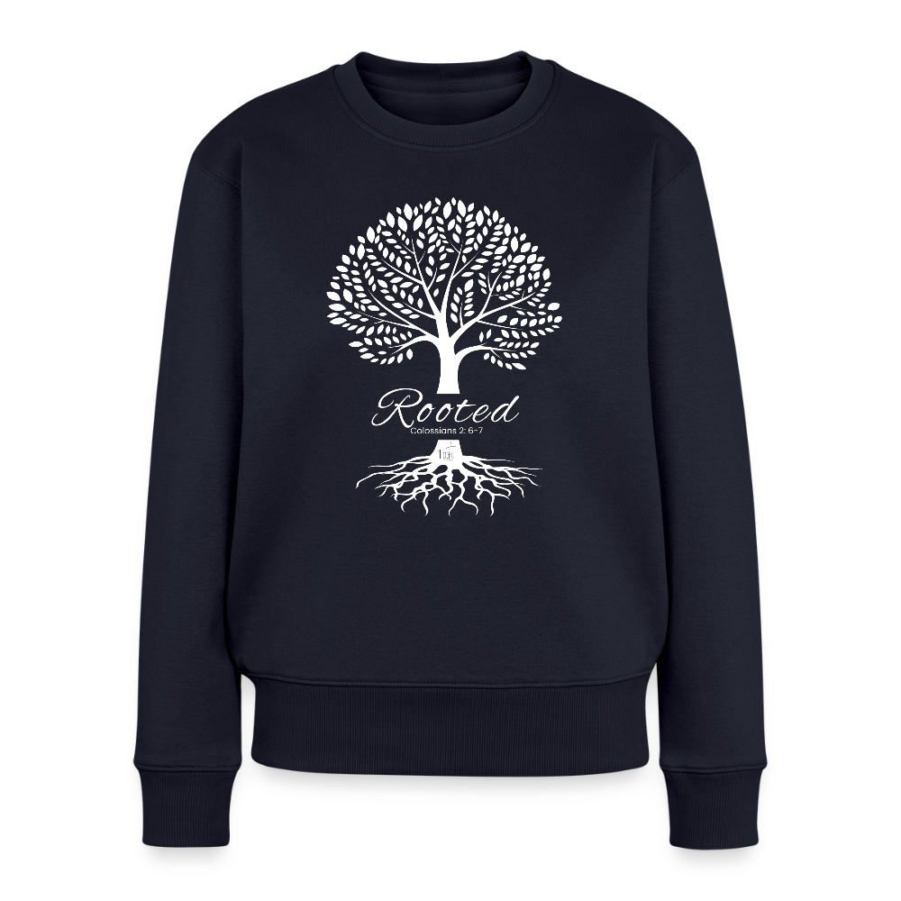 Rooted in Christ Women’s Premium Sweatshirt - navy