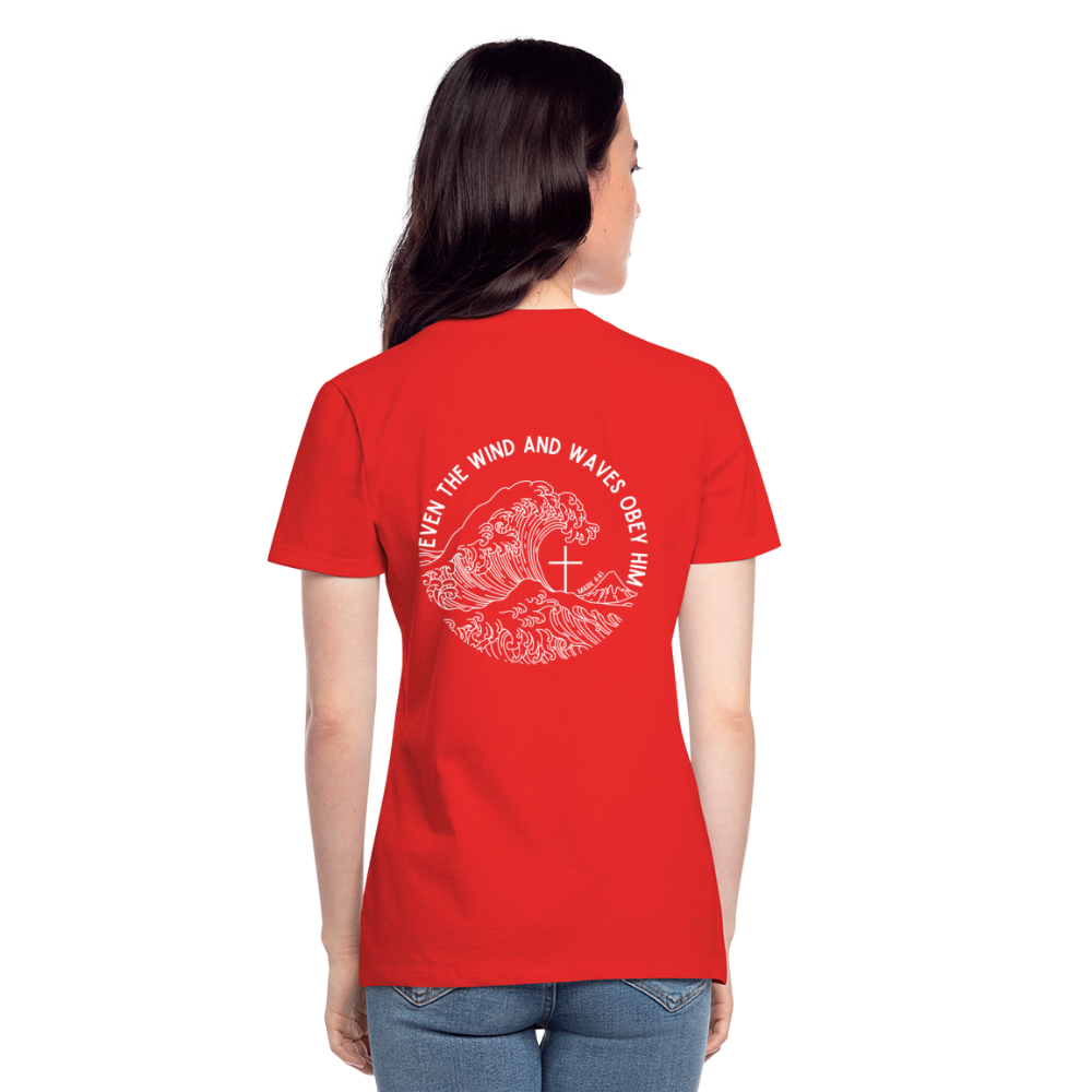 Wind and waves Women’s V-Neck T-Shirt - red