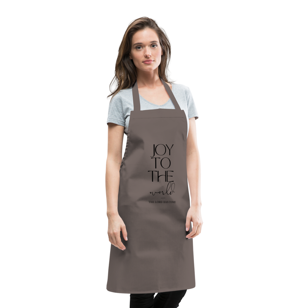 Joy to the World Cooking Apron - grey