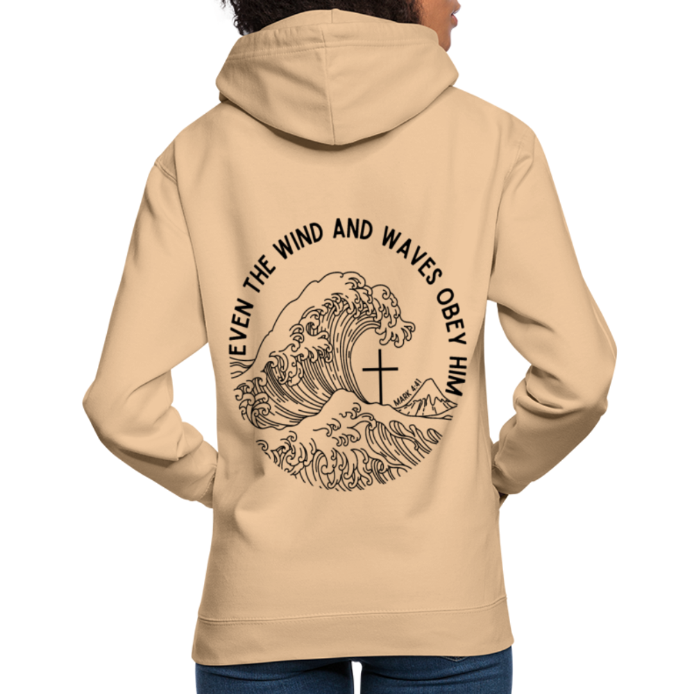 Wind and Waves Unisex Hoodie - peach