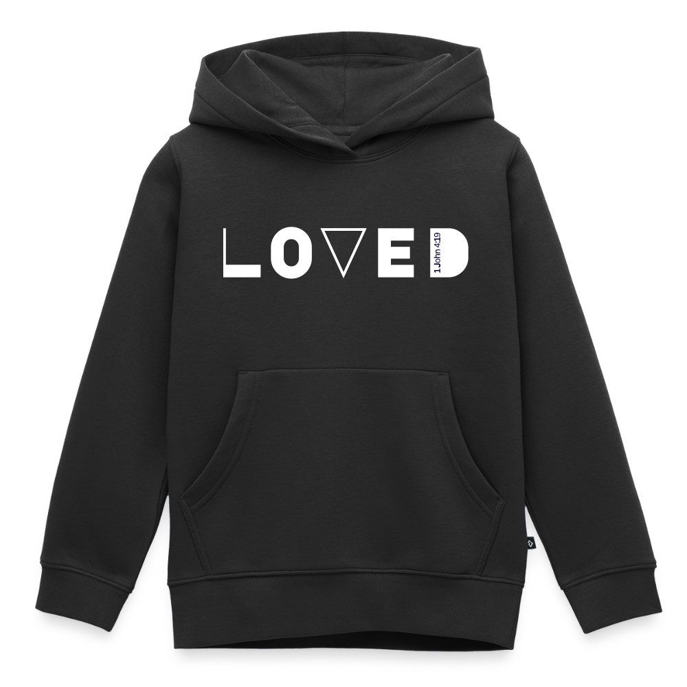 Loved Kids' Premium Hoodie (front print) - black