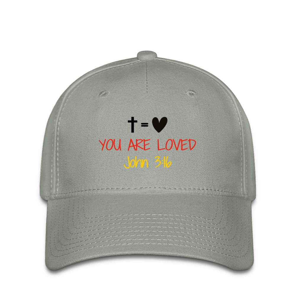 You are loved Flexfit Cap - green-grey