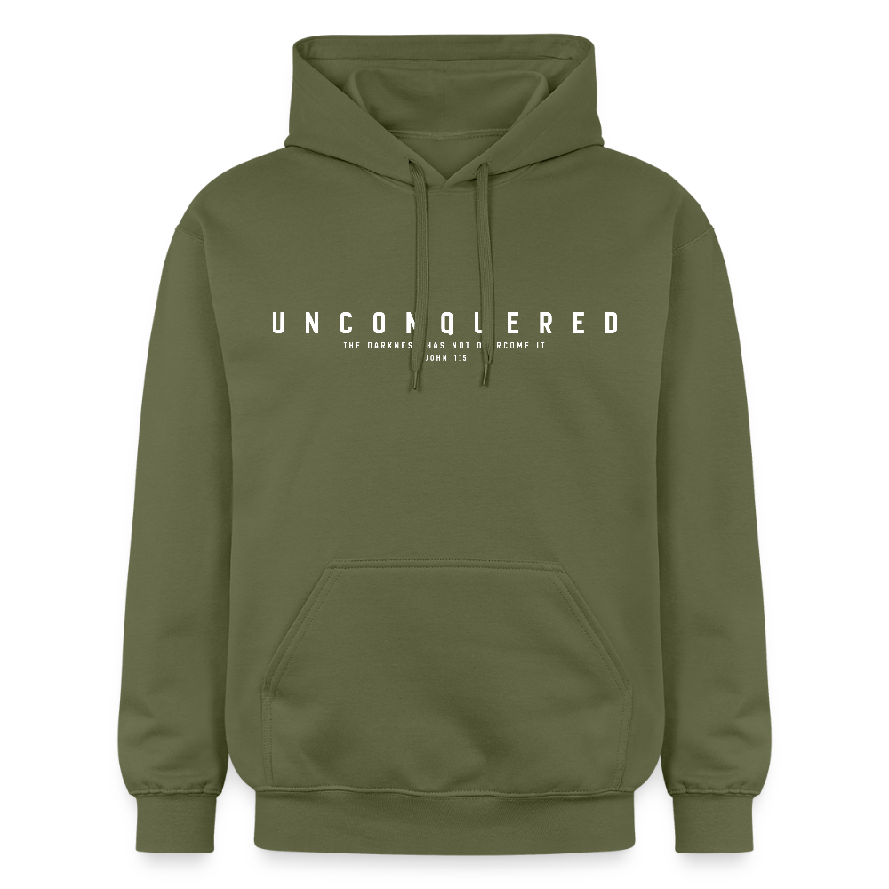 Unconquered Unisex Softstyle® Midweight Hoodie - military green