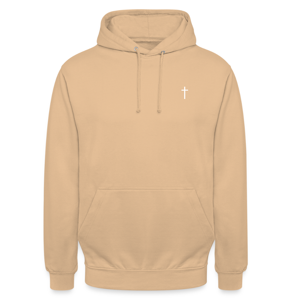 Cross Unisex Hoodie - peach