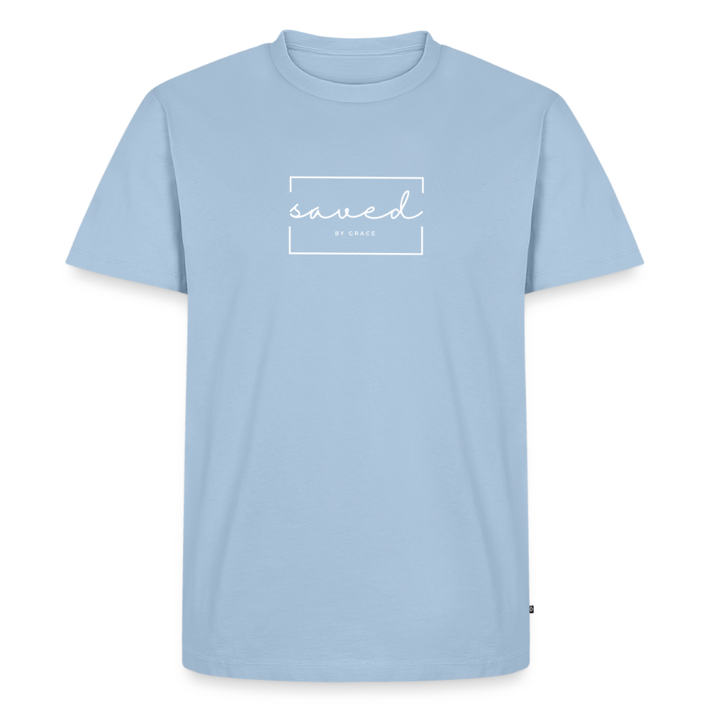 Saved by grace Men’s Premium T-Shirt - light blue