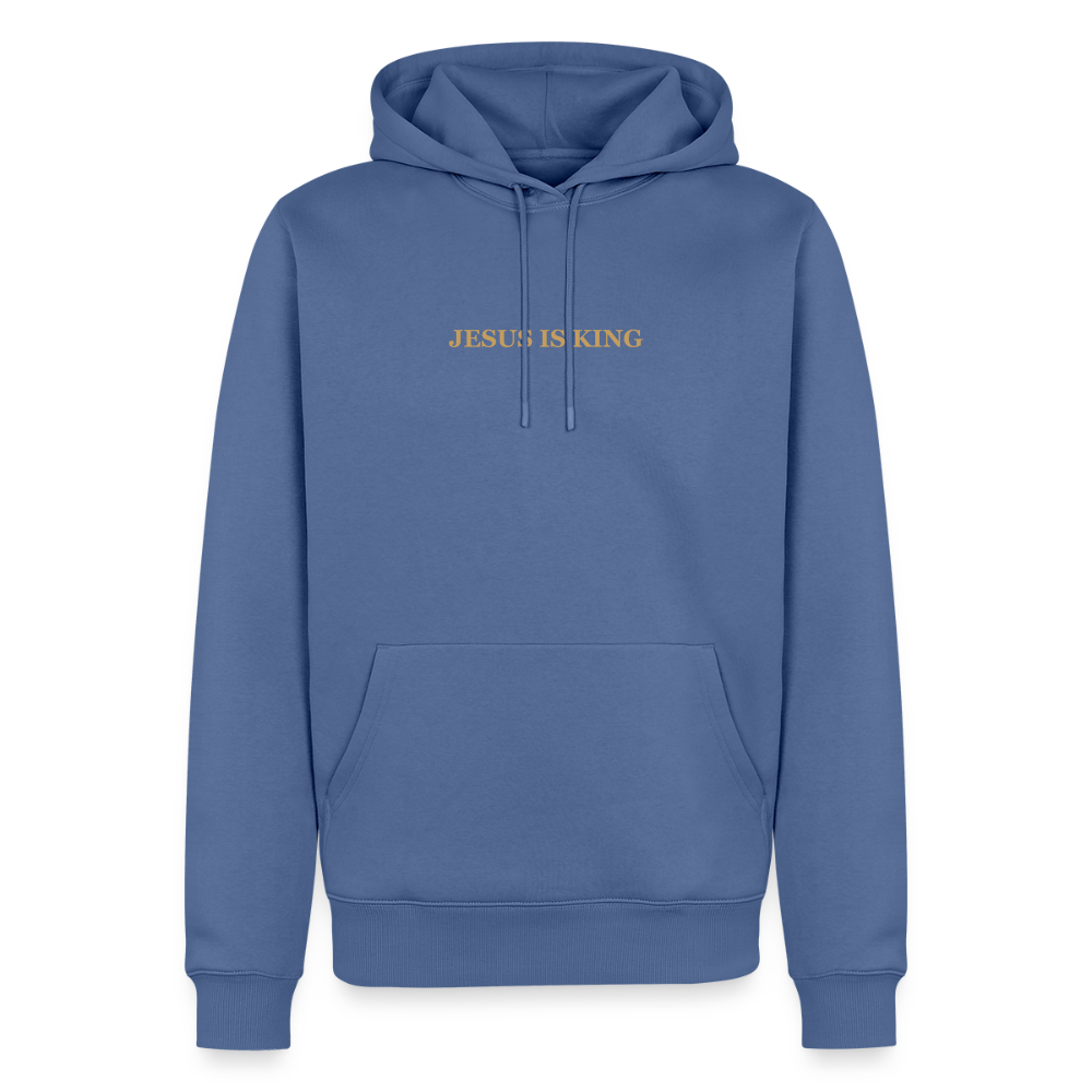 Jesus is King Men’s Premium Hoodie - stone blue