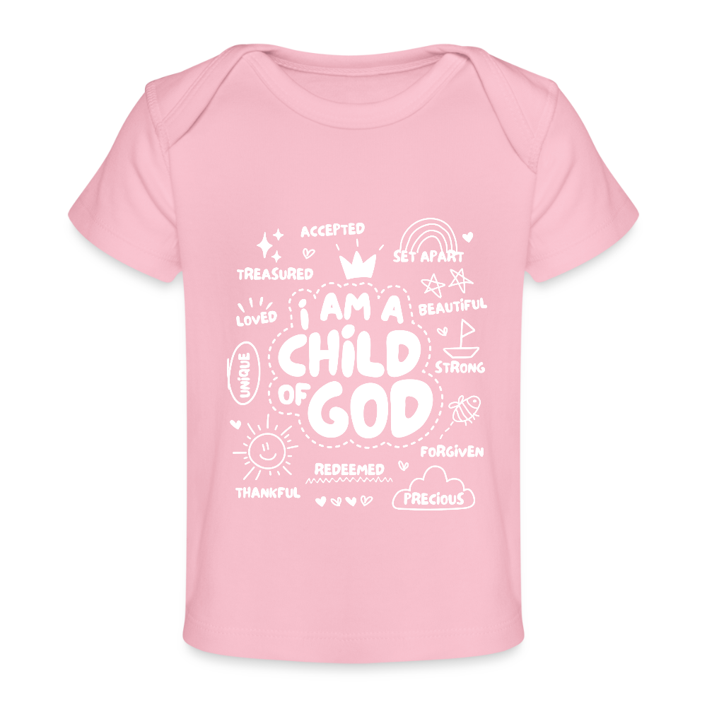 Child of God Organic Baby T-Shirt - light pink