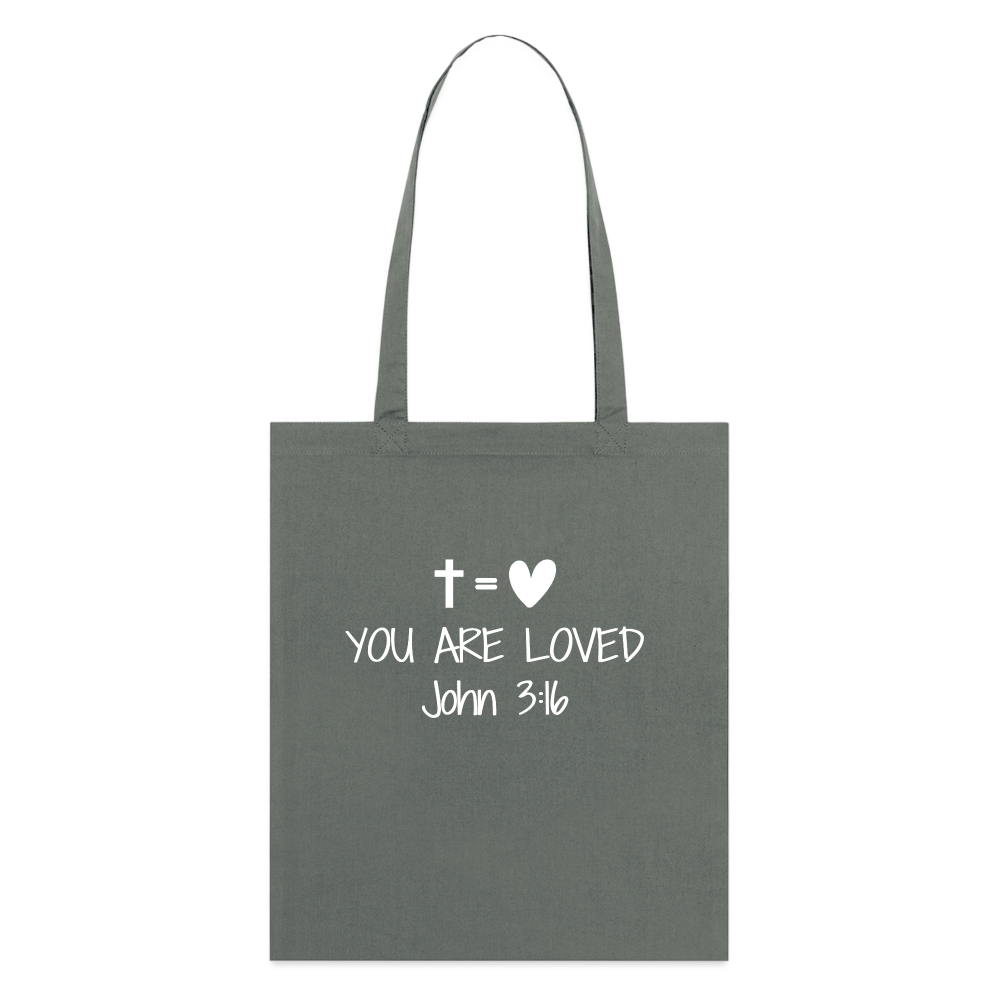You are loved Organic Tote Bag - anthracite