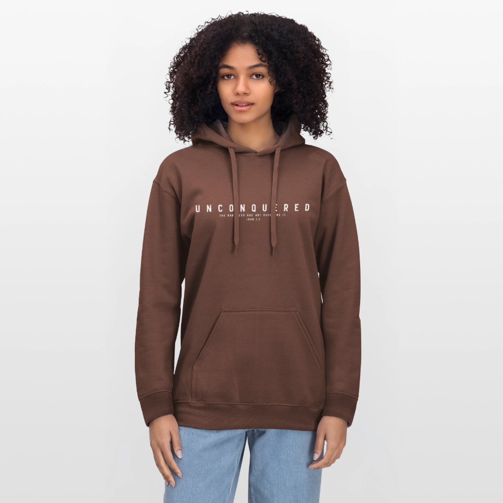 Unconquered Unisex Softstyle® Midweight Hoodie - cocoa