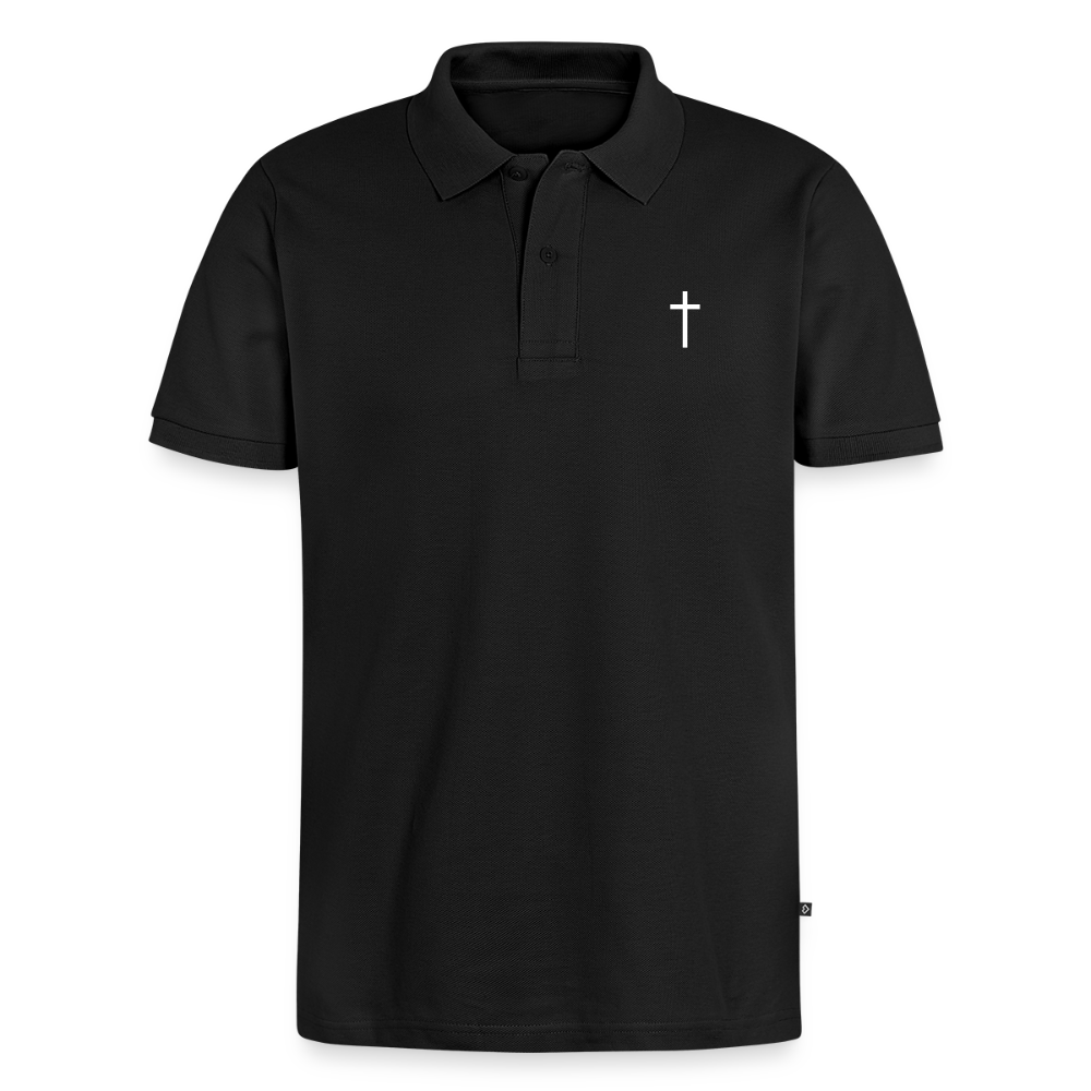 Cross Organic Unisex Polo Shirt - black