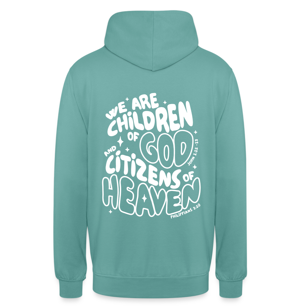 Children of God Unisex Hoodie - pastel turquoise