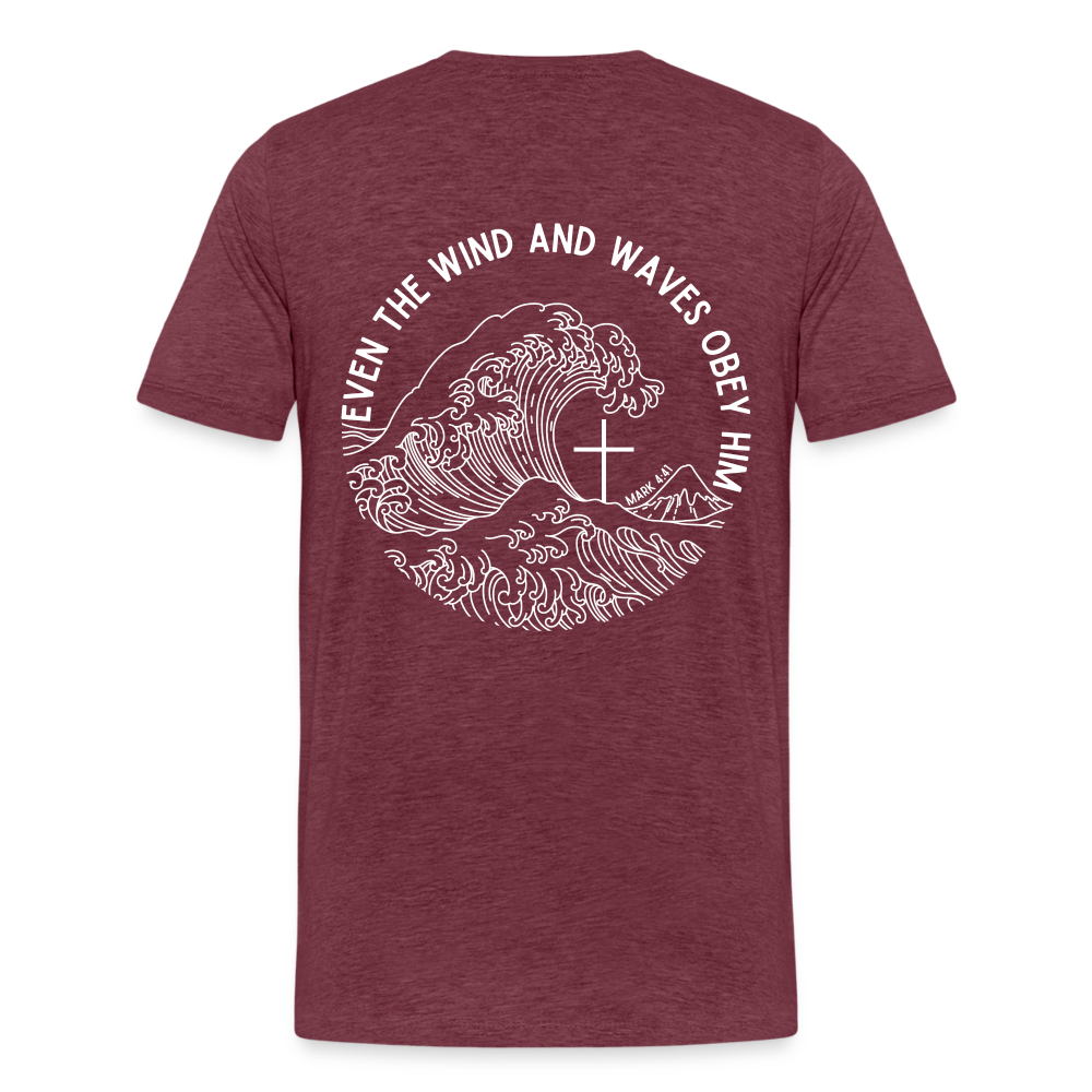 Wind and Waves Men’s Premium T-Shirt - heather burgundy