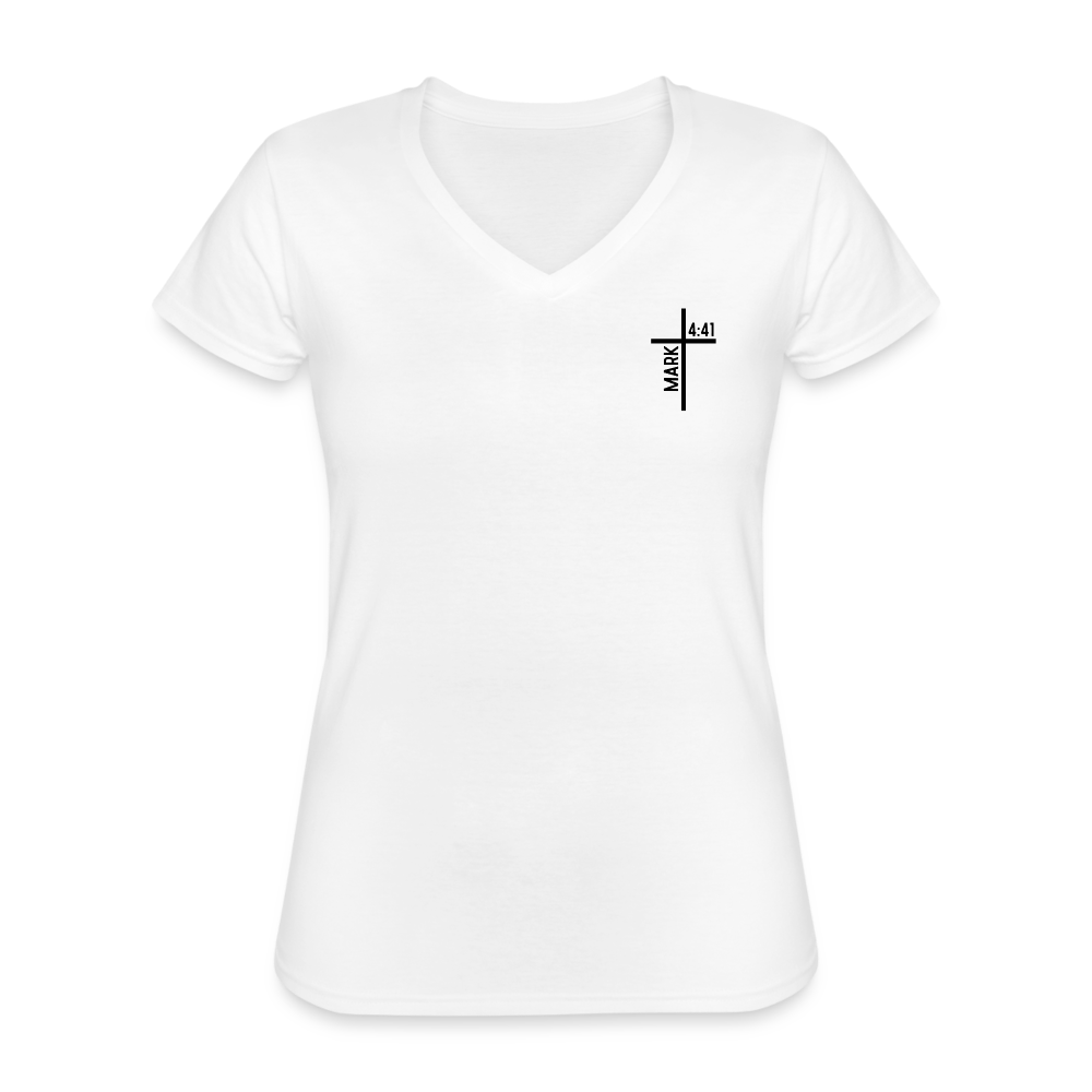 Wind and waves Women’s V-Neck T-Shirt - white