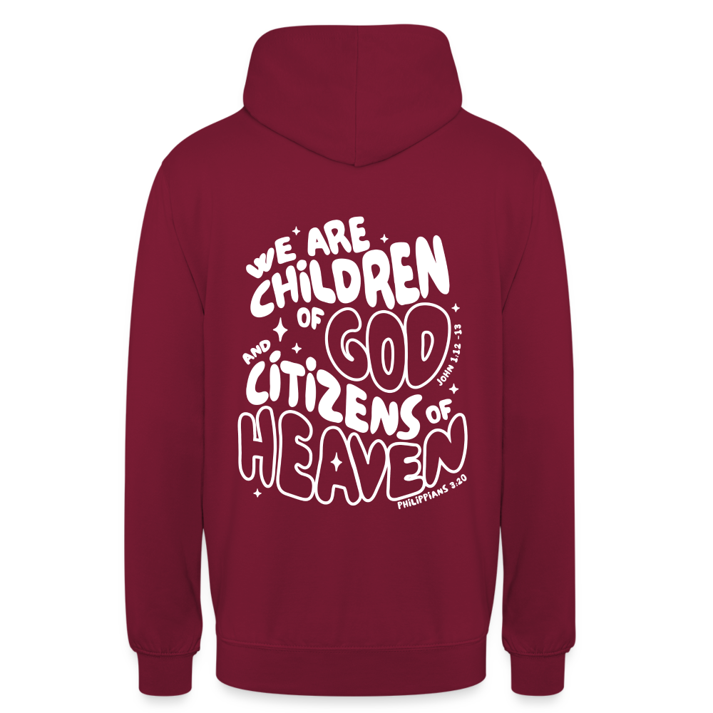 Children of God Unisex Hoodie - bordeaux