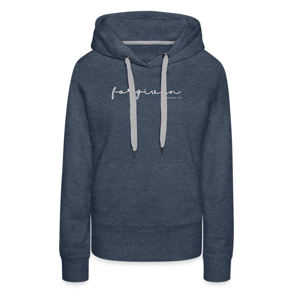 Forgiven Women’s Premium Hoodie - heather denim