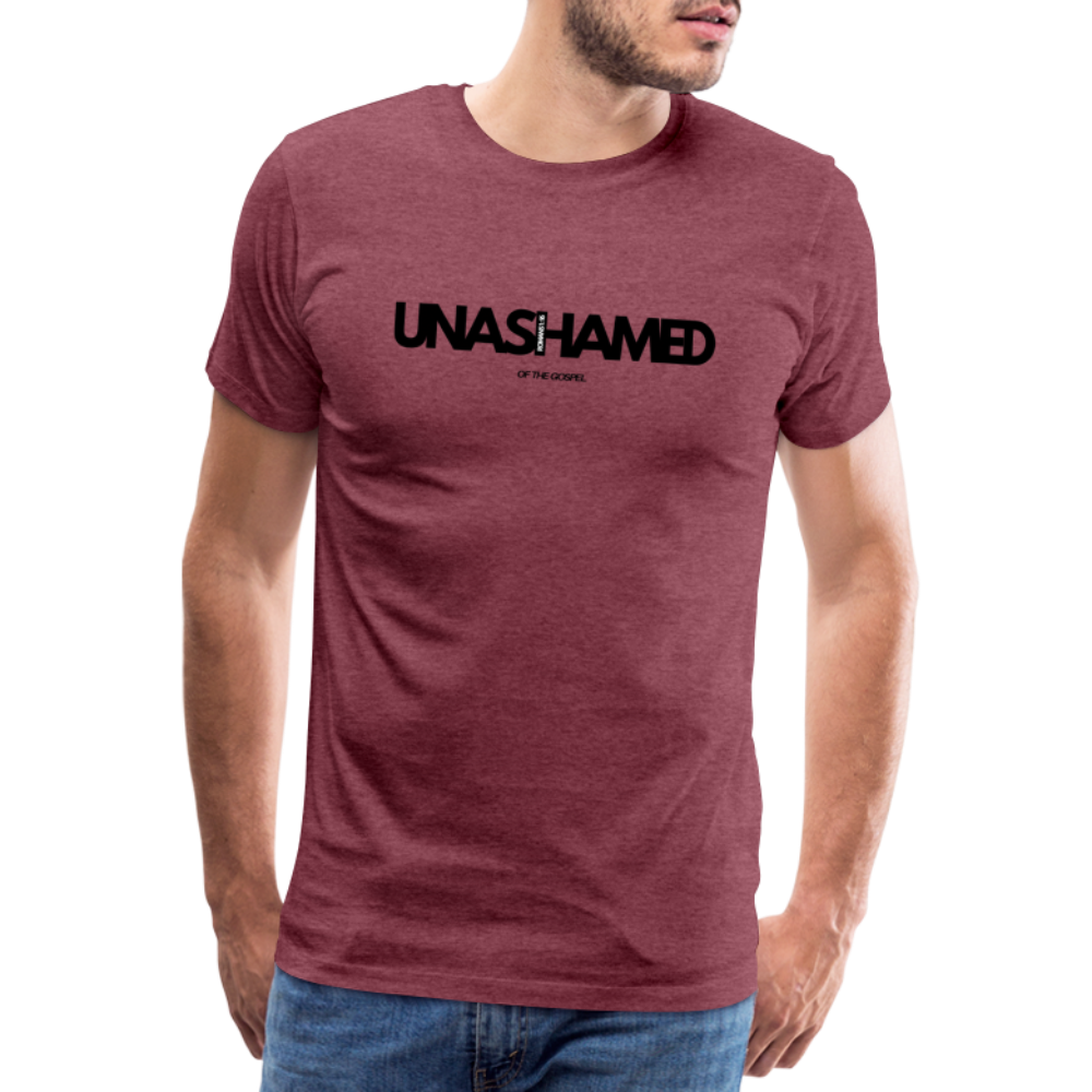 Unashamed Men’s Premium T-Shirt - heather burgundy