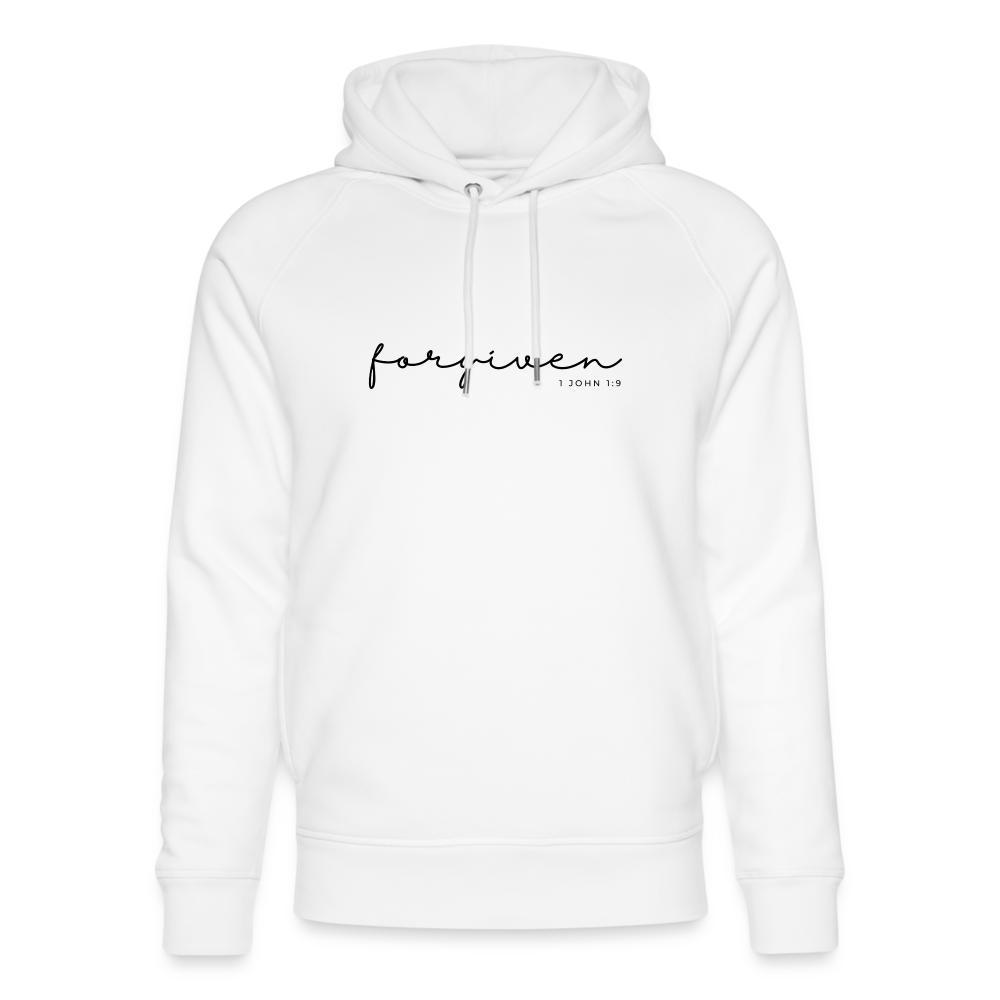 Forgiven Unisex Organic Hoodie by Stanley & Stella - white