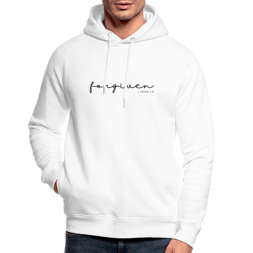 Forgiven Unisex Organic Hoodie by Stanley & Stella - white