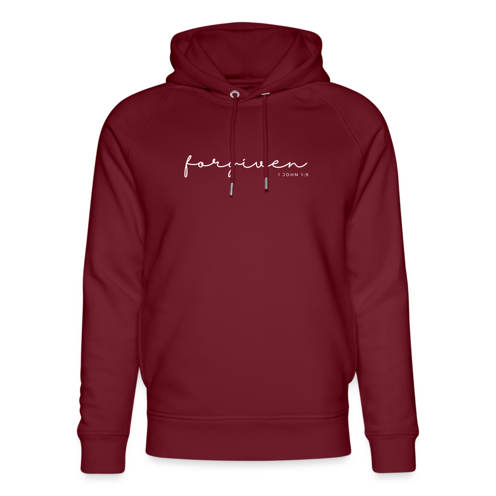 Forgiven Unisex Organic Hoodie by Stanley & Stella - burgundy