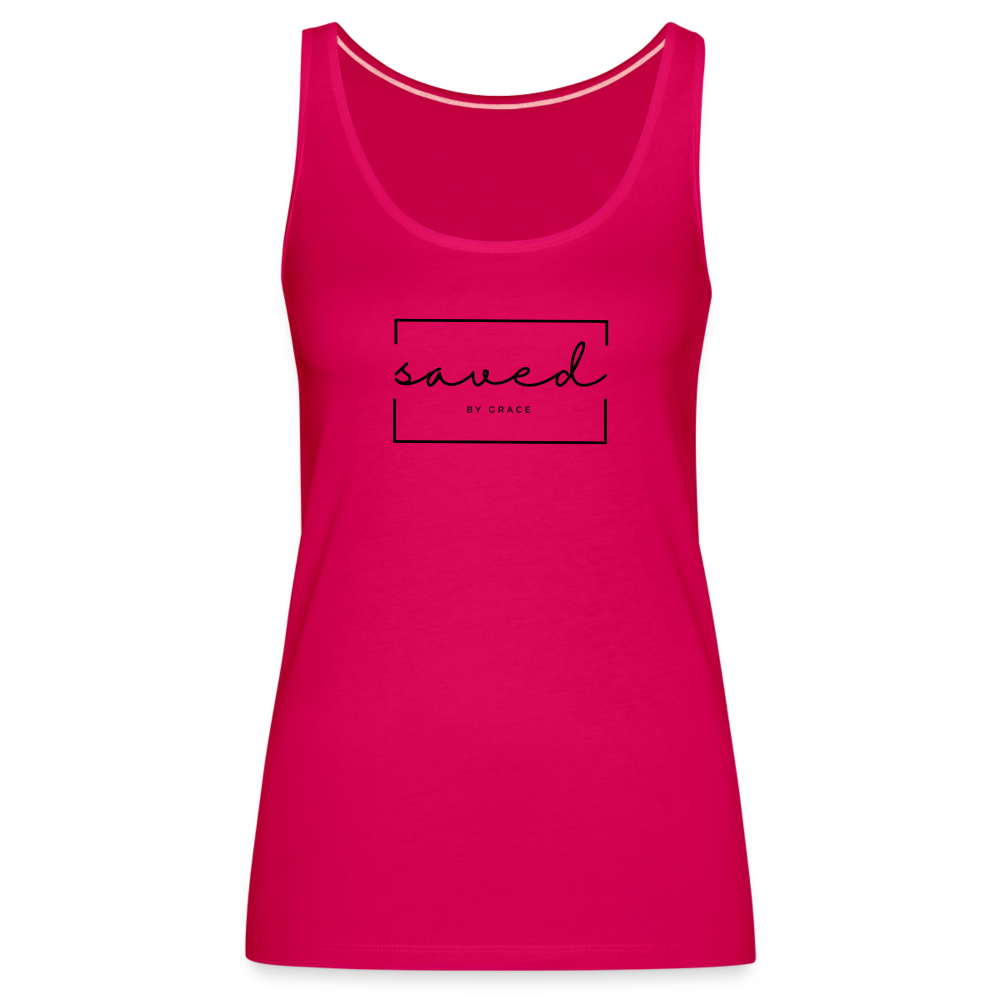 Saved by grace Women’s Premium Tank Top - dark pink