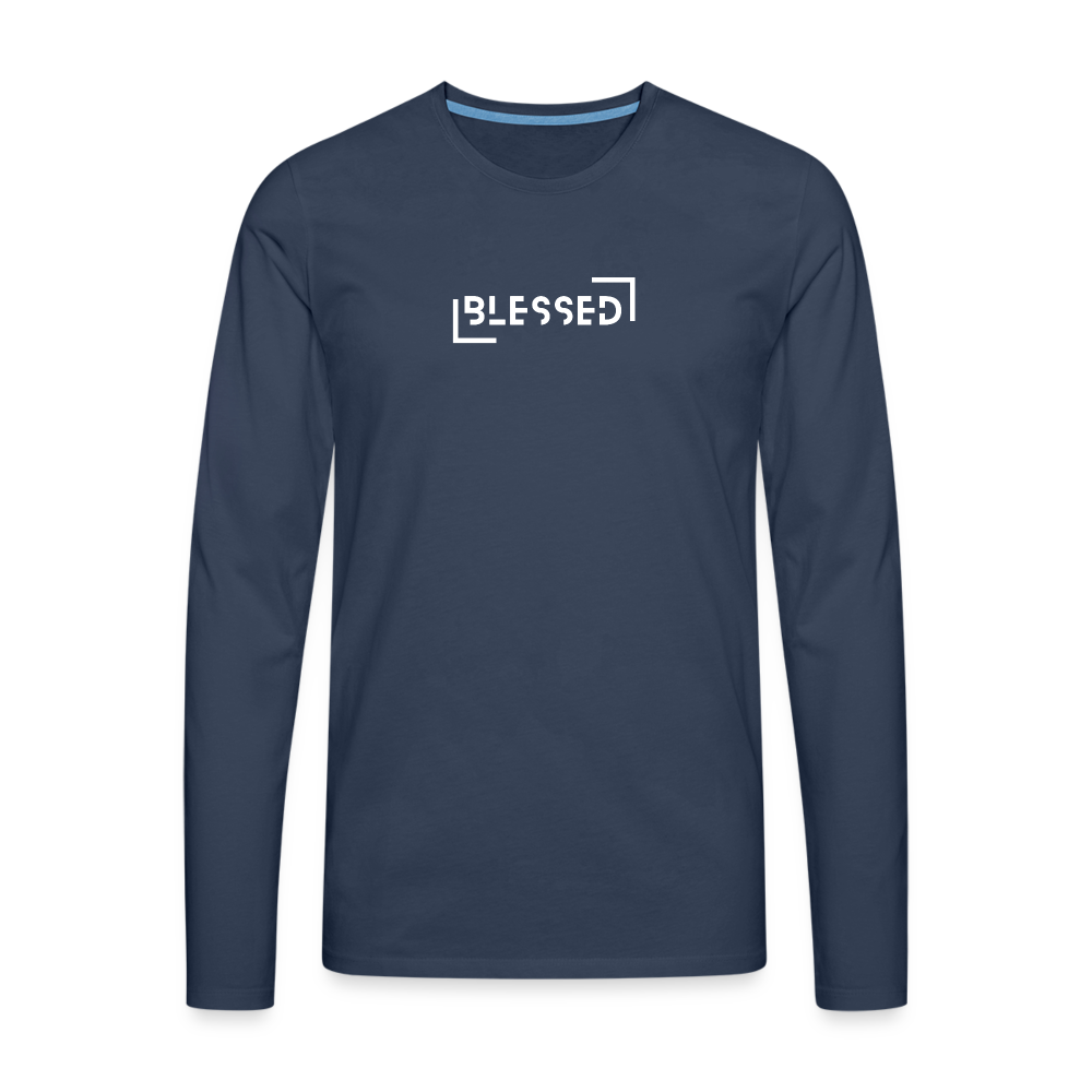 Blessed Men's Premium Longsleeve Shirt - navy