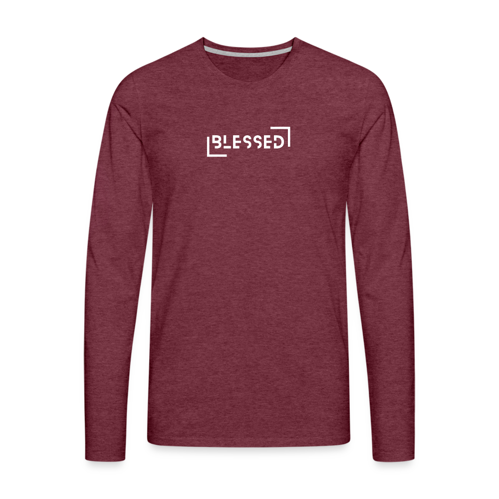 Blessed Men's Premium Longsleeve Shirt - heather burgundy
