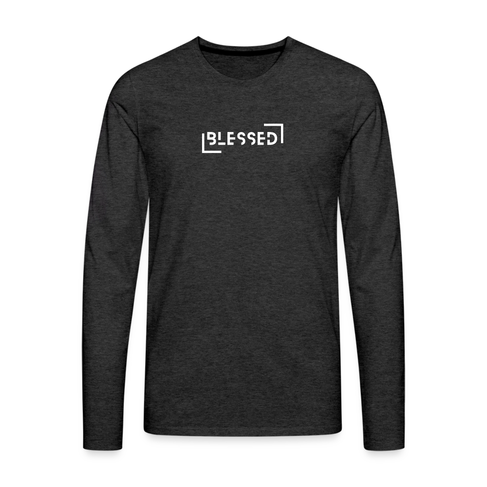 Blessed Men's Premium Longsleeve Shirt - charcoal grey