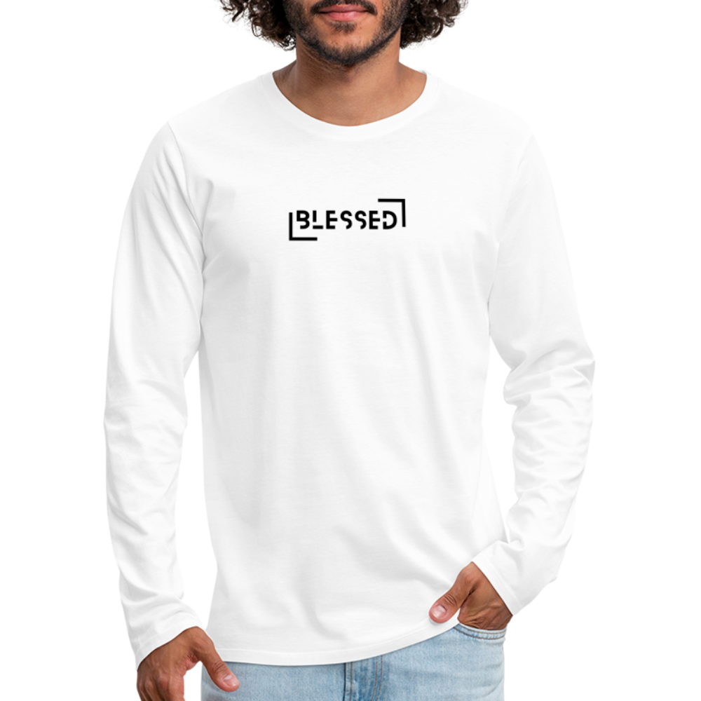 Blessed Men's Premium Longsleeve Shirt - white