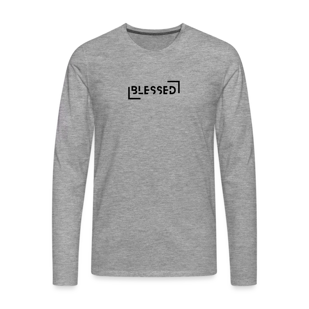 Blessed Men's Premium Longsleeve Shirt - heather grey