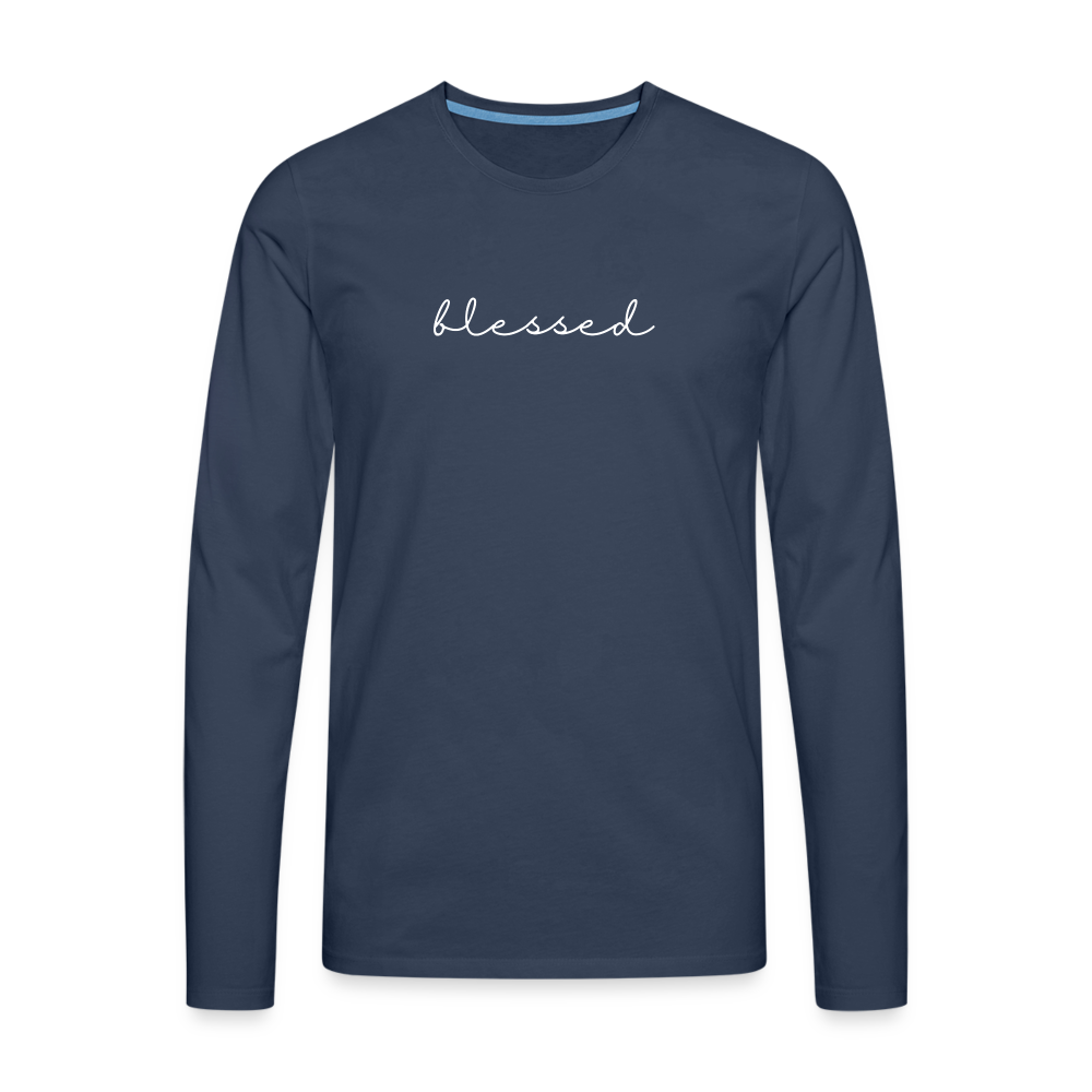 Blessed Men's Premium Longsleeve Shirt - navy