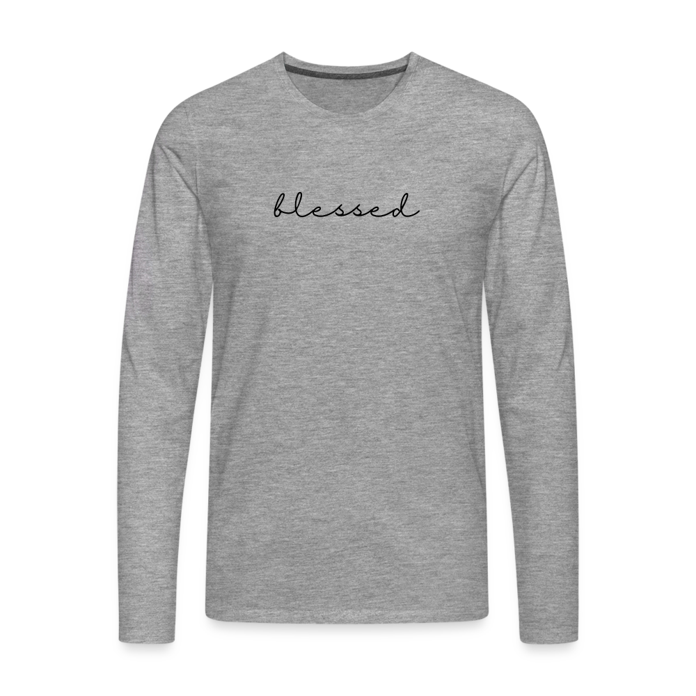 Blessed Men's Premium Longsleeve Shirt - heather grey