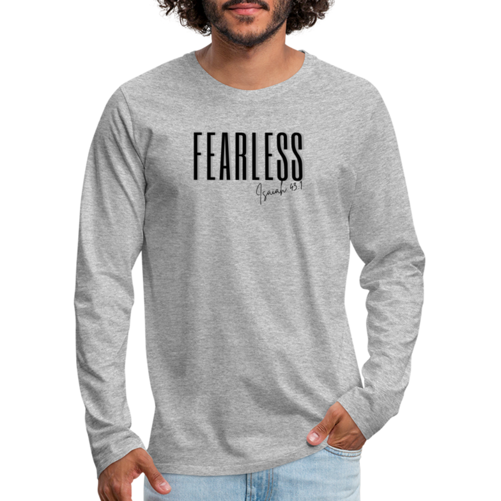 Fearless Men's Premium Longsleeve Shirt - heather grey