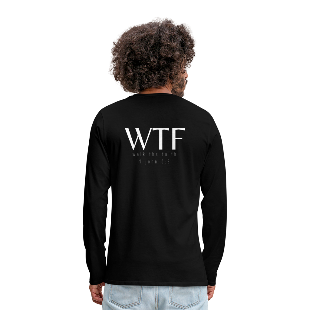 Walk the faith Men's Premium Longsleeve Shirt - black