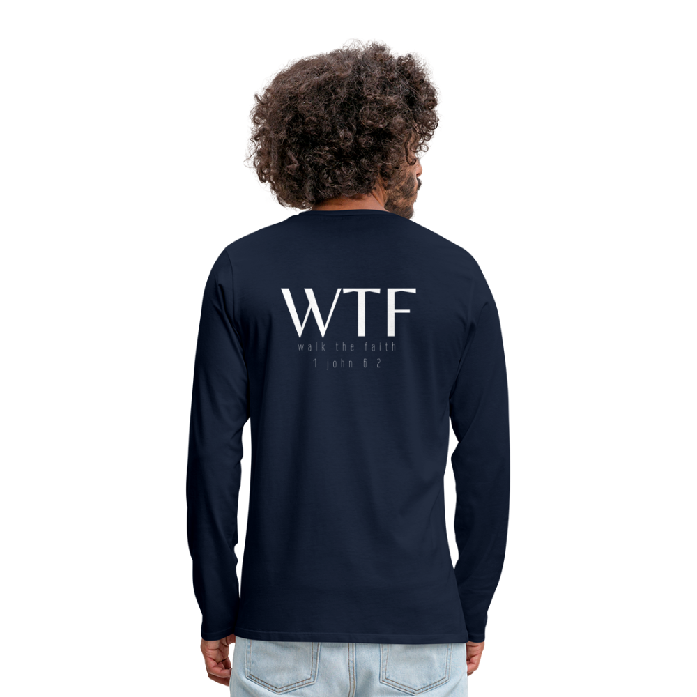 Walk the faith Men's Premium Longsleeve Shirt - navy
