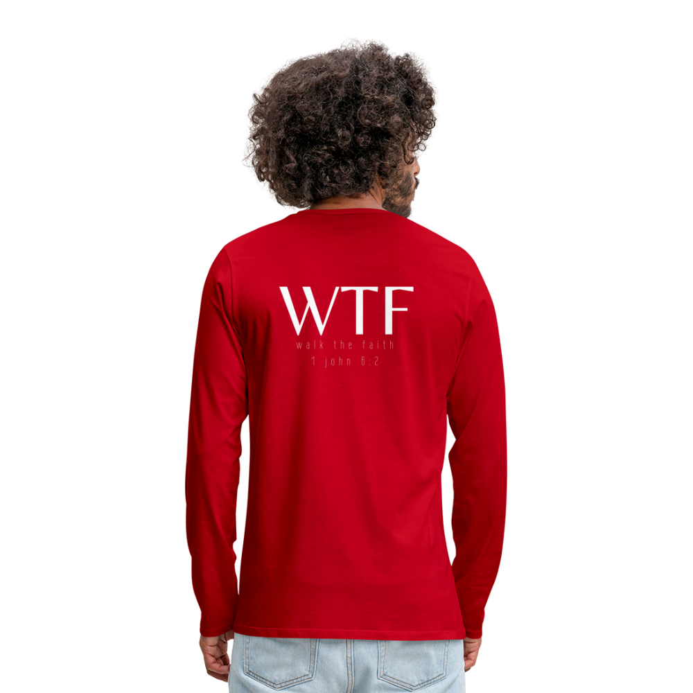Walk the faith Men's Premium Longsleeve Shirt - red