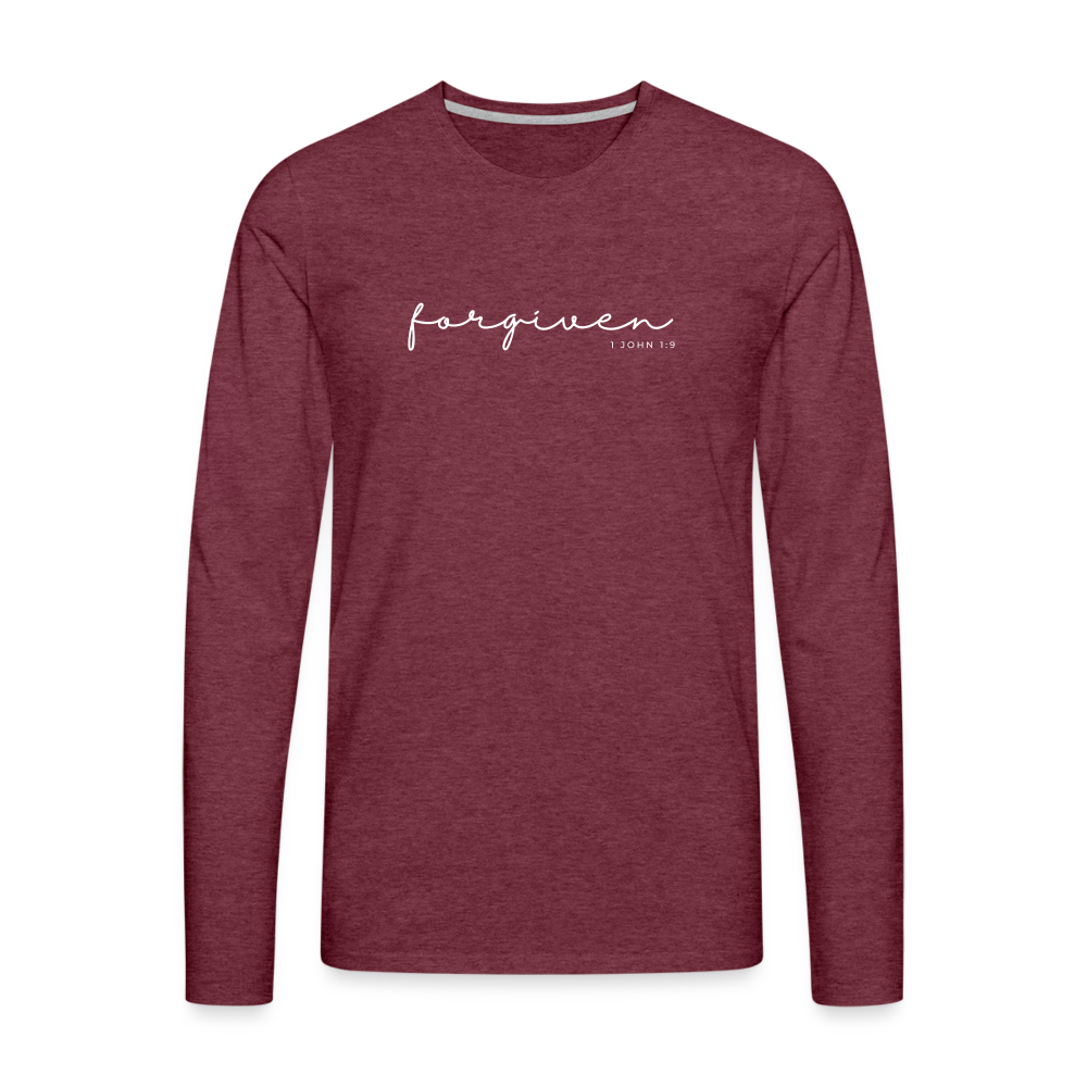Forgiven Men's Premium Longsleeve Shirt - heather burgundy