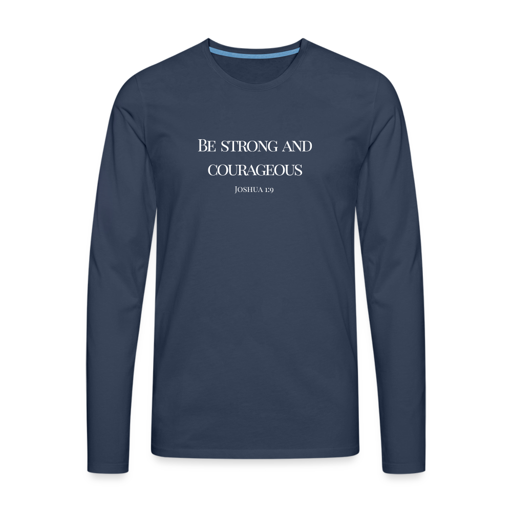 Strong&Courageous Men's Premium Longsleeve Shirt - navy