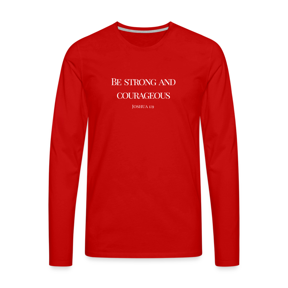 Strong&Courageous Men's Premium Longsleeve Shirt - red