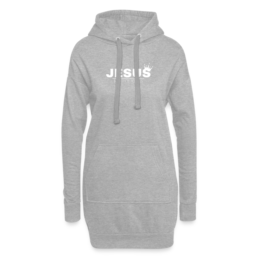 King of Kings Hoodie Dress - heather grey