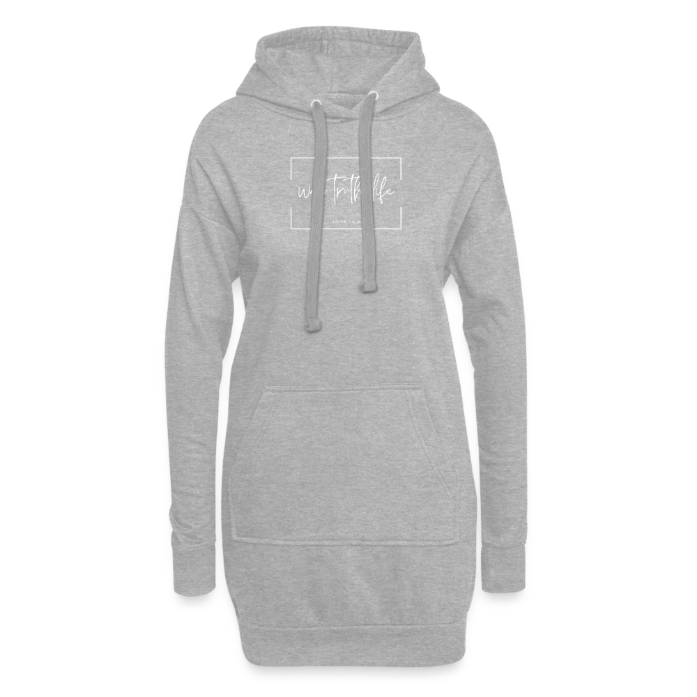 Way Truth Life Hoodie Dress - heather grey