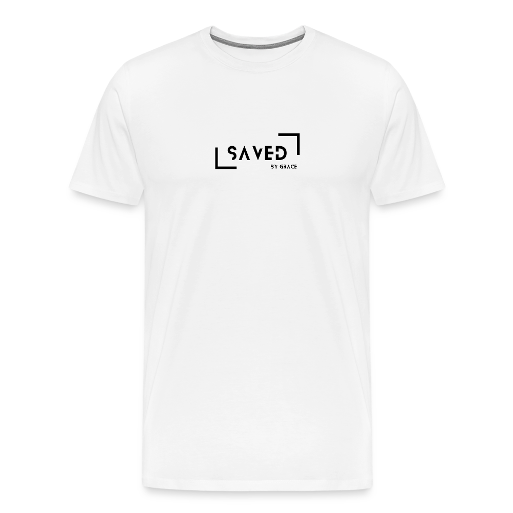 Saved by grace Men’s Premium T-Shirt - white