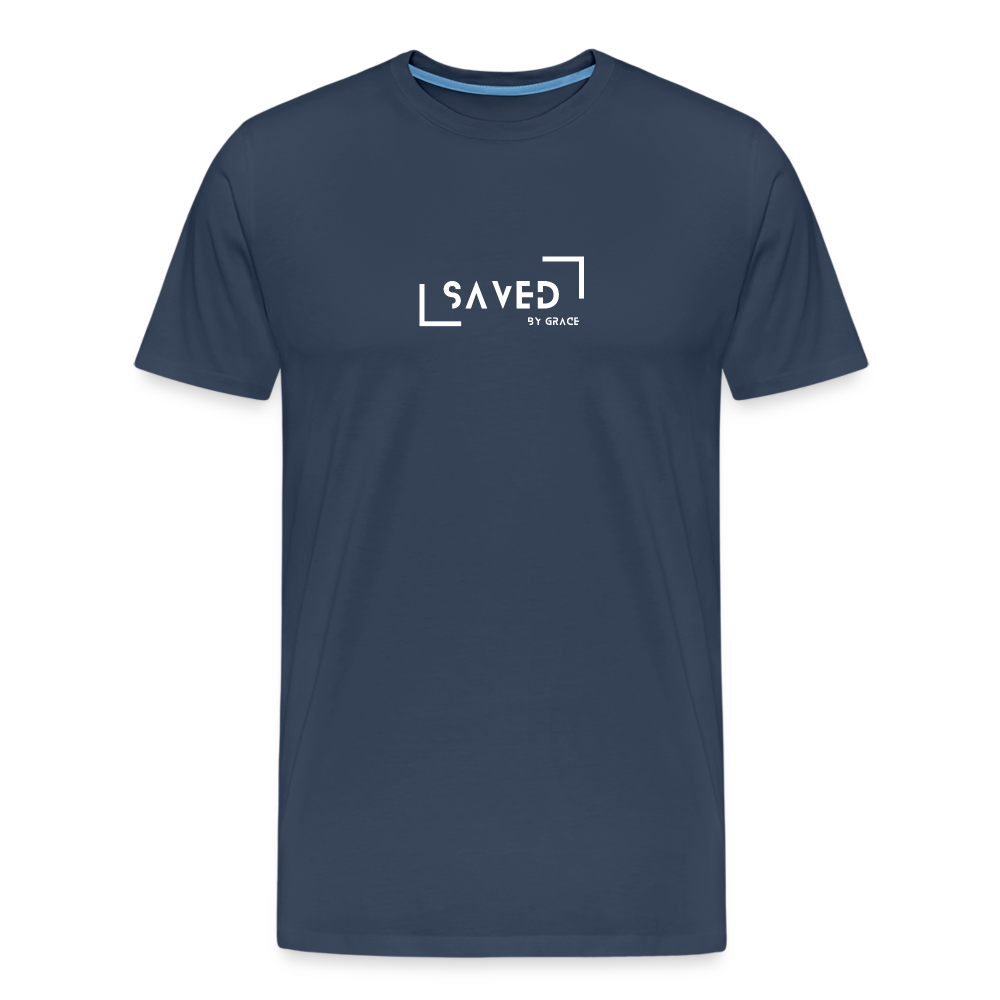 Saved by grace Men’s Premium T-Shirt - navy