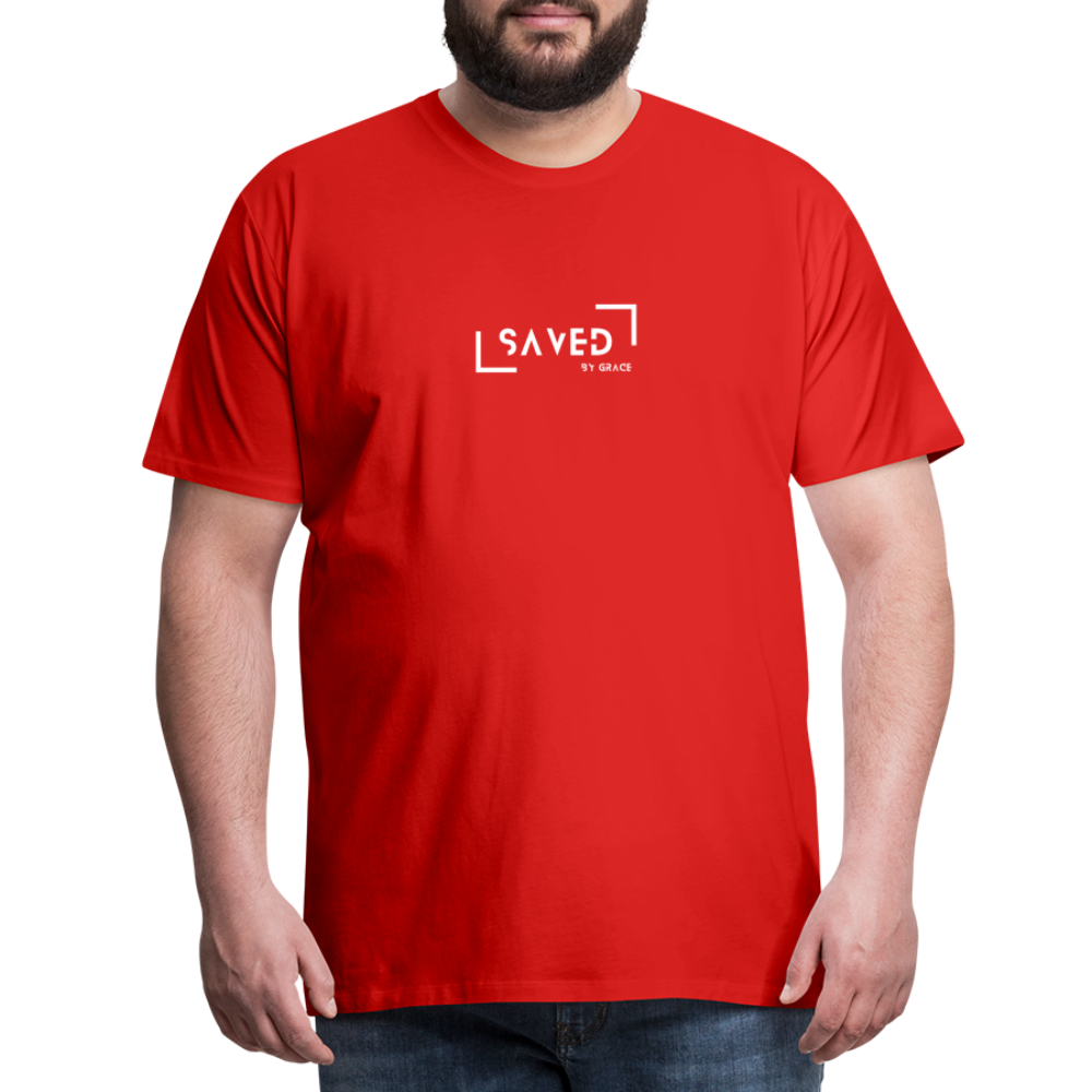 Saved by grace Men’s Premium T-Shirt - red
