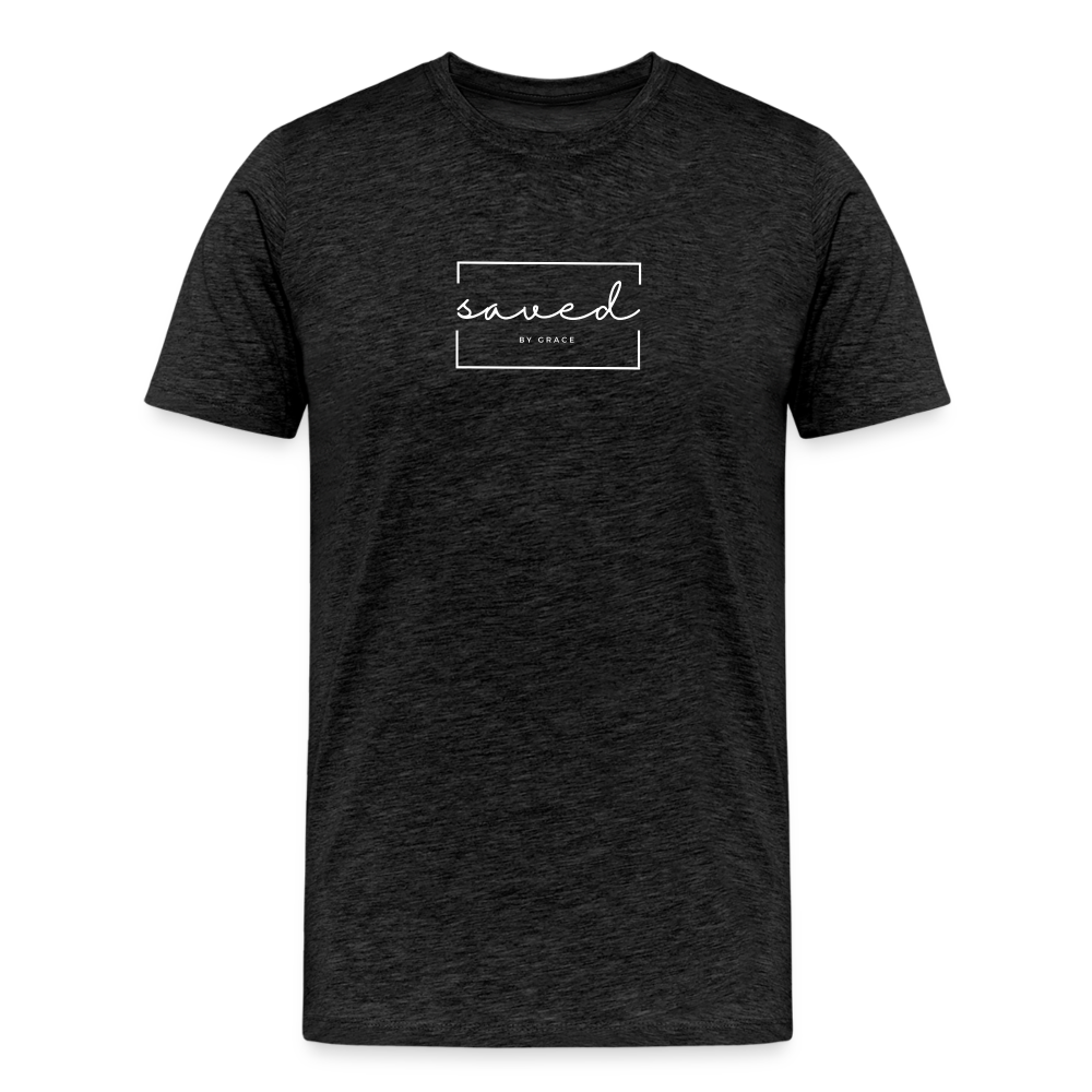 Saved by grace Men’s Premium T-Shirt - charcoal grey