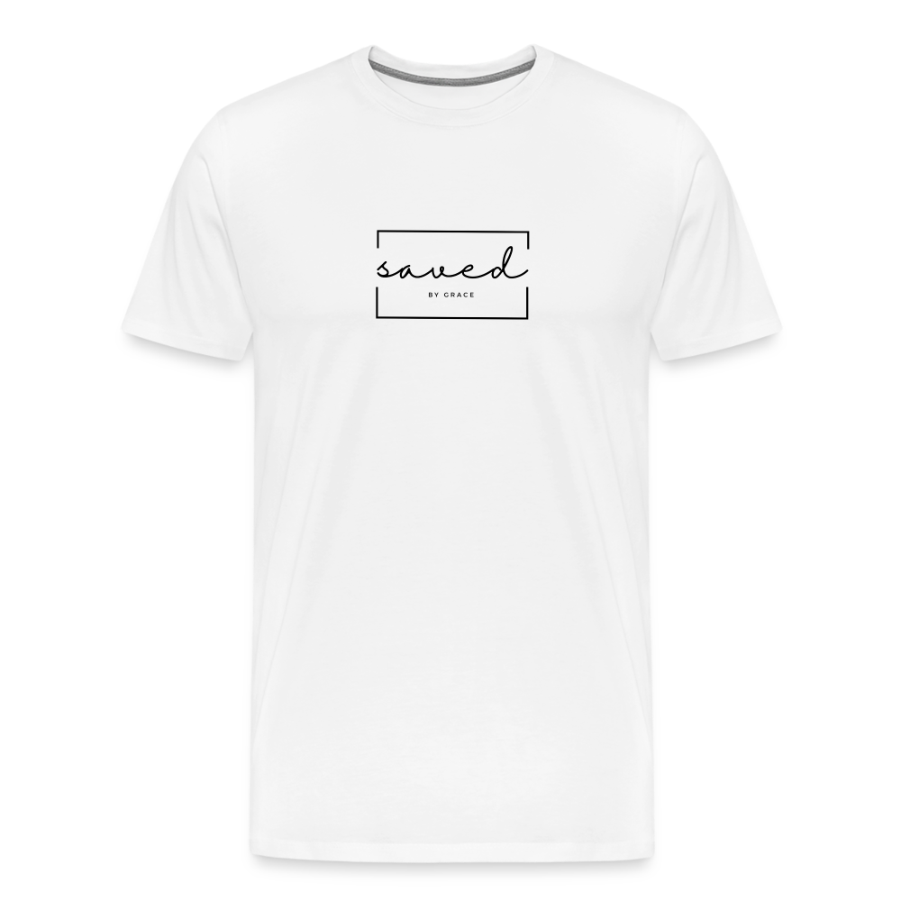 Saved by grace Men’s Premium T-Shirt - white