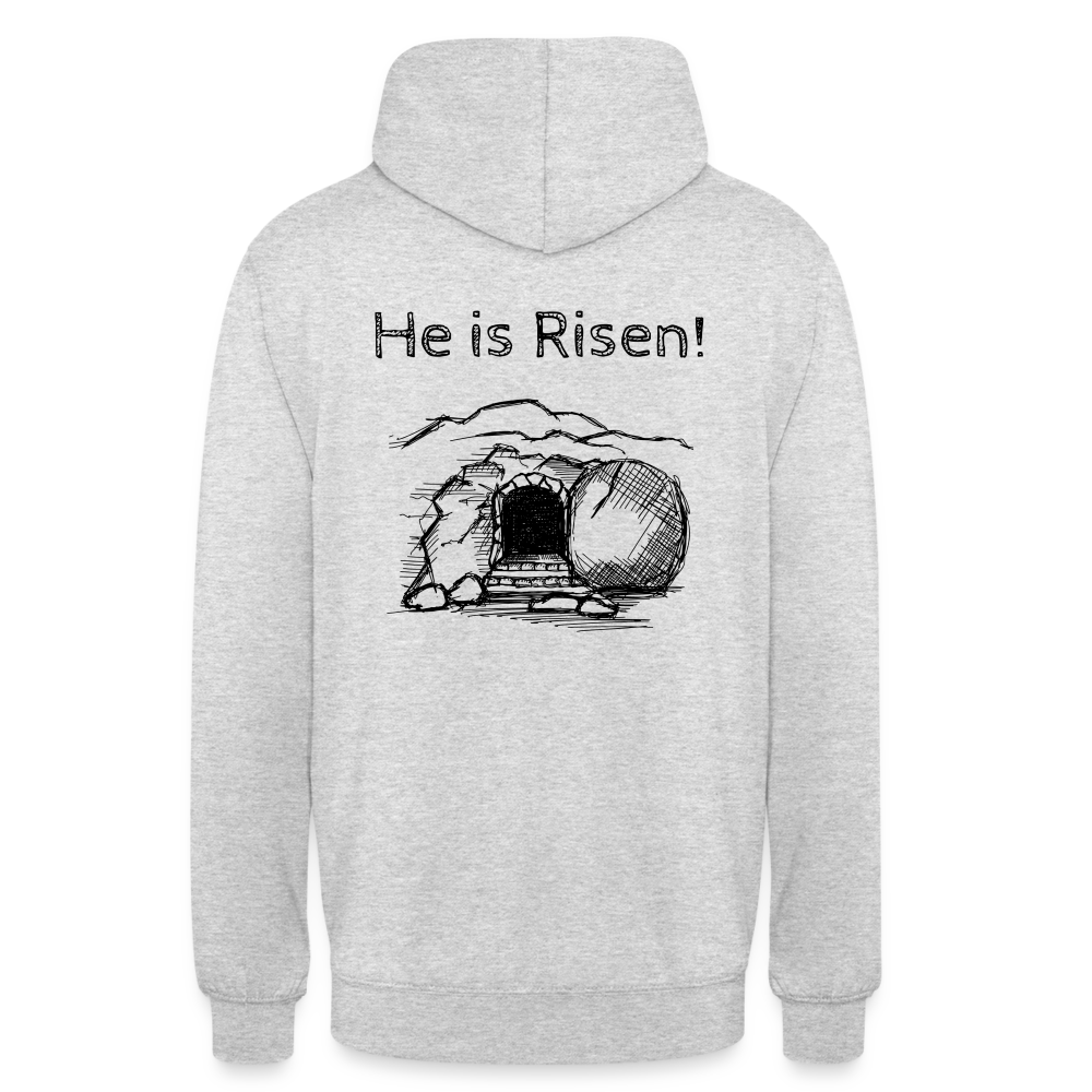 He is Risen Unisex Hoodie - light heather grey